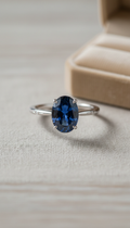 Oval-Cut Sapphire Engagement Ring
